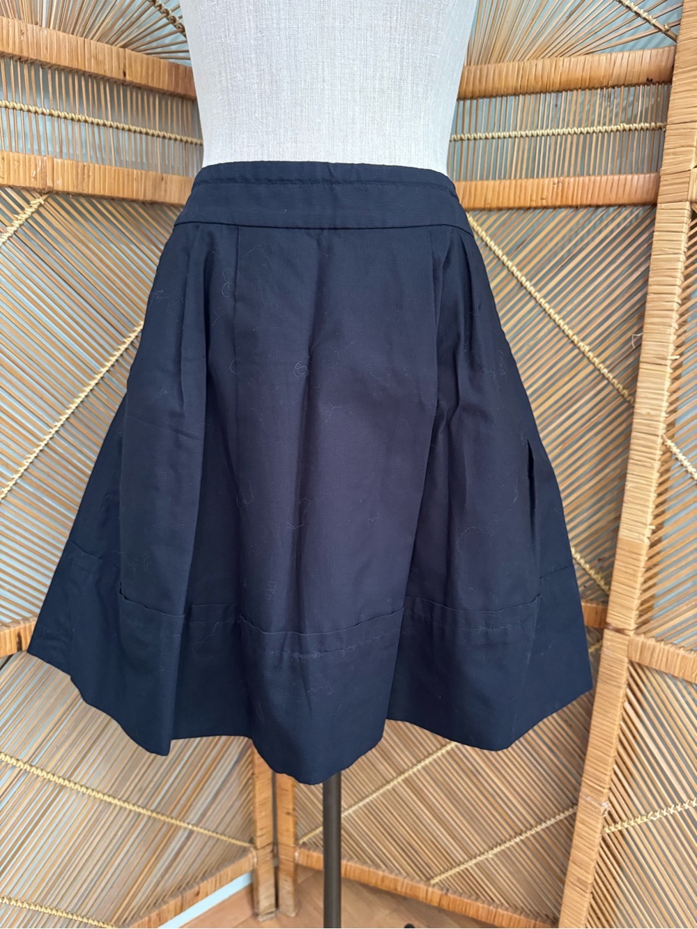 Marc By Marc Jacobs Black A-Line Pleated Skirt, Size 12